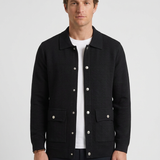 Veste Structurée À Boutons-Pression Pour Hommes