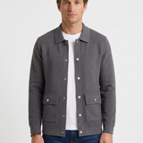 Veste Structurée À Boutons-Pression Pour Hommes