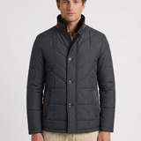 Veste Matelassée À Coutures Diagonales Pour Hommes