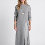 Ensemble Deux Pièces Robe Longue Et Pull En Maille Pour Femmes