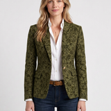 Blazer Ajusté À Motif Jacquard Pour Femmes