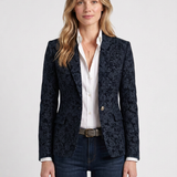 Blazer Ajusté À Motif Jacquard Pour Femmes