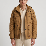 Veste Utilitaire En Coton Doublée Polaire Pour Hommes