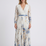 Robe Midi Plissée Cache-Cœur Pour Femmes