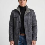 Veste Effet Daim Doublée Sherpa Pour Hommes