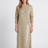 Ensemble Deux Pièces Robe Longue Et Pull En Maille Pour Femmes