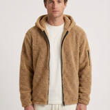 Veste Sherpa Zippée À Capuche Pour Hommes