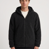 Veste Sherpa Zippée À Capuche Pour Hommes