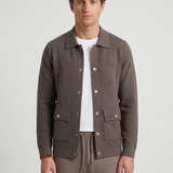 Veste Structurée À Boutons-Pression Pour Hommes