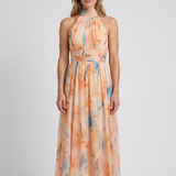 Robe Midi Fluide À Col Halter Pour Femmes
