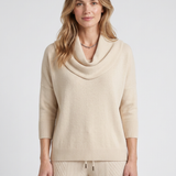 Pull Fluide À Col Drapé Pour Femmes