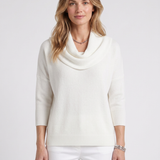 Pull Fluide À Col Drapé Pour Femmes