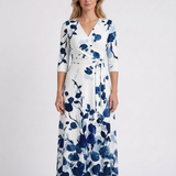 Robe Midi Croisée À Col Pour Femmes