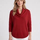 Pull Fluide À Col Drapé Pour Femmes