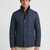 Veste Matelassée À Coutures Diagonales Pour Hommes