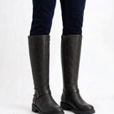 Bottes Hautes À Zip Arrière Pour Femmes