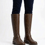 Bottes Hautes À Zip Arrière Pour Femmes
