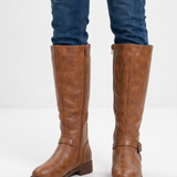 Bottes Hautes À Boucle Décorative Pour Femmes