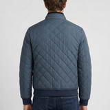 Veste Matelassée À Losanges Et Col Montant Pour Hommes