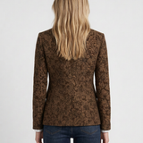 Blazer Ajusté À Motif Jacquard Pour Femmes