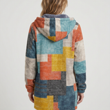 Cardigan À Capuche Et Motif Patchwork Pour Femmes