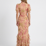 Robe Maxi Fluide À Col Montant Pour Femmes