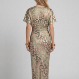 Robe Midi À Imprimé Abstrait Pour Femmes