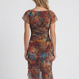 Robe Midi Fluide À Col Halter Pour Femmes
