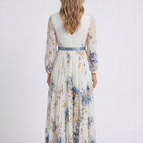 Robe Midi Plissée Cache-Cœur Pour Femmes