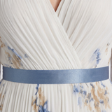 Robe Midi Plissée Cache-Cœur Pour Femmes