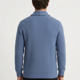 Gilet En Maille Gaufrée À Col Châle Pour Hommes