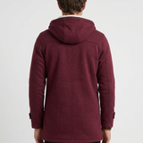 Duffle-Coat Long Doublé Sherpa À Capuche Pour Hommes