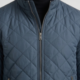 Veste Matelassée À Losanges Et Col Montant Pour Hommes