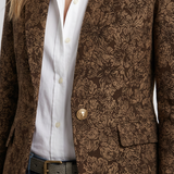 Blazer Ajusté À Motif Jacquard Pour Femmes
