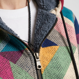 Cardigan À Capuche Et Motif Géométrique Pour Femmes
