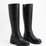 Bottes Hautes À Zip Arrière Pour Femmes