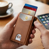 Portefeuille Slim RFID En Aluminium Avec Mécanisme Pop-Up Pour Hommes