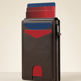 Portefeuille Slim RFID En Aluminium Avec Mécanisme Pop-Up Pour Hommes
