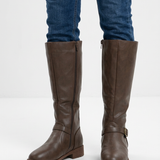 Bottes Hautes À Boucle Décorative Pour Femmes