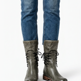 Bottines Lacées À Semelle Robuste Pour Femmes