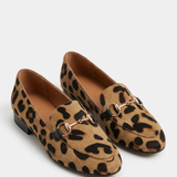 Mocassins Léopard À Mors Doré Pour Femmes