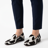 Mocassins Imprimé Vache À Semelle Rouge Pour Femmes