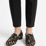 Mocassins Imprimé Girafe À Bride Contrastante Pour Femmes