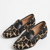 Mocassins Imprimé Girafe À Bride Contrastante Pour Femmes