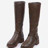 Bottes Hautes À Boucle Décorative Pour Femmes
