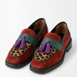Mocassins Color-Block Effet Daim Et Léopard Pour Femmes