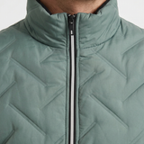 Doudoune Matelassée À Chevrons Et Col Montant Pour Hommes