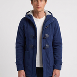 Duffle-Coat Long Doublé Sherpa À Capuche Pour Hommes