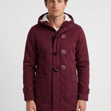 Duffle-Coat Long Doublé Sherpa À Capuche Pour Hommes
