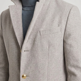 Manteau D’Hiver Ajusté À Col Structuré Pour Hommes